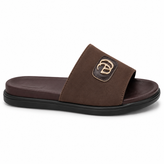Milli Men's Premium Suede-Finish Comfort Slides – Luxury Casual Slip-On Sandals