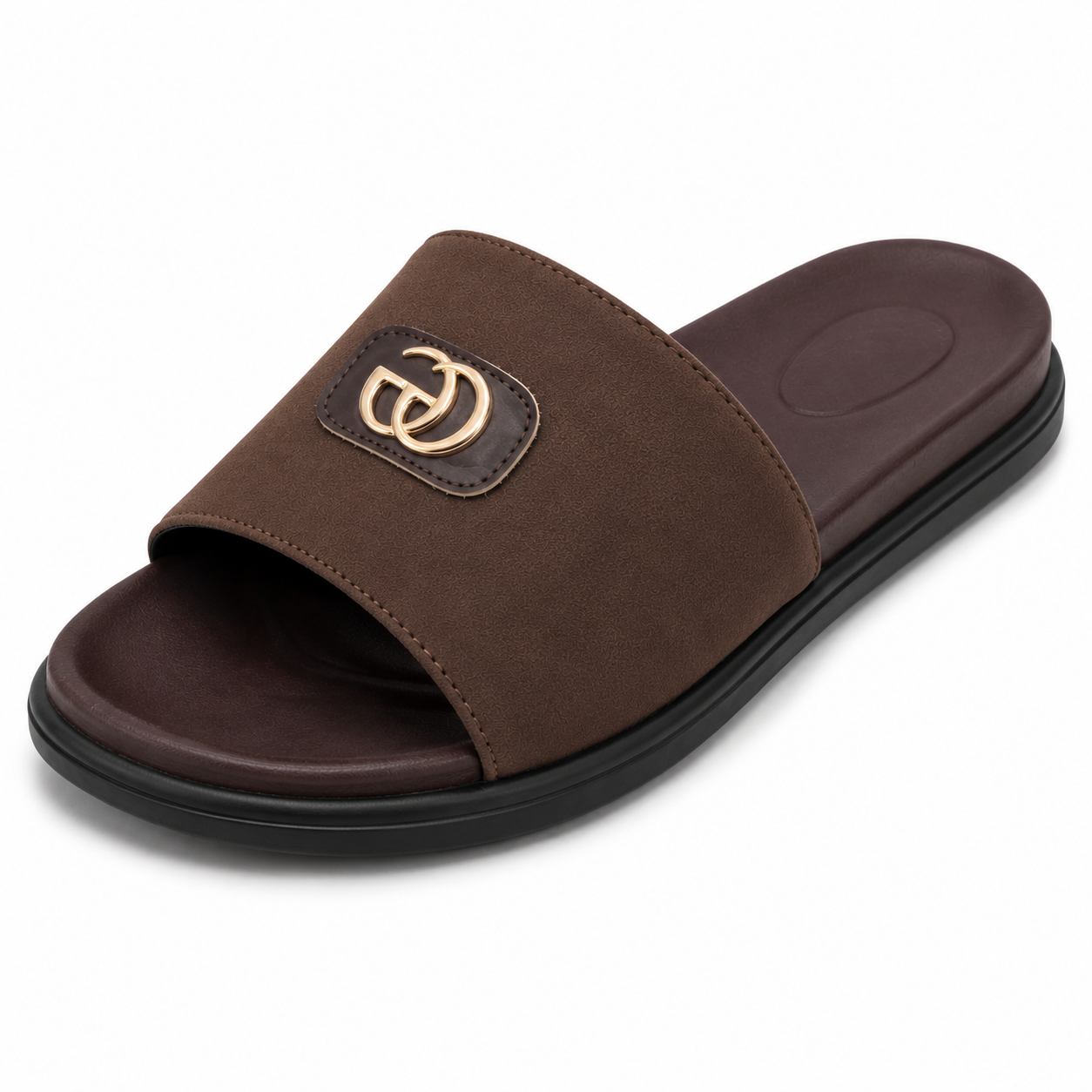 Milli Men's Premium Suede-Finish Comfort Slides – Luxury Casual Slip-On Sandals