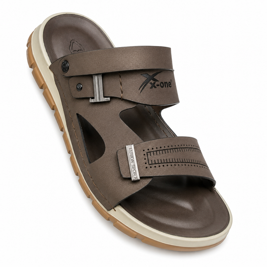 X-one Men’s Premium Dual-Strap Sporty Sandals – Air-Cooled Comfort Casual Slides